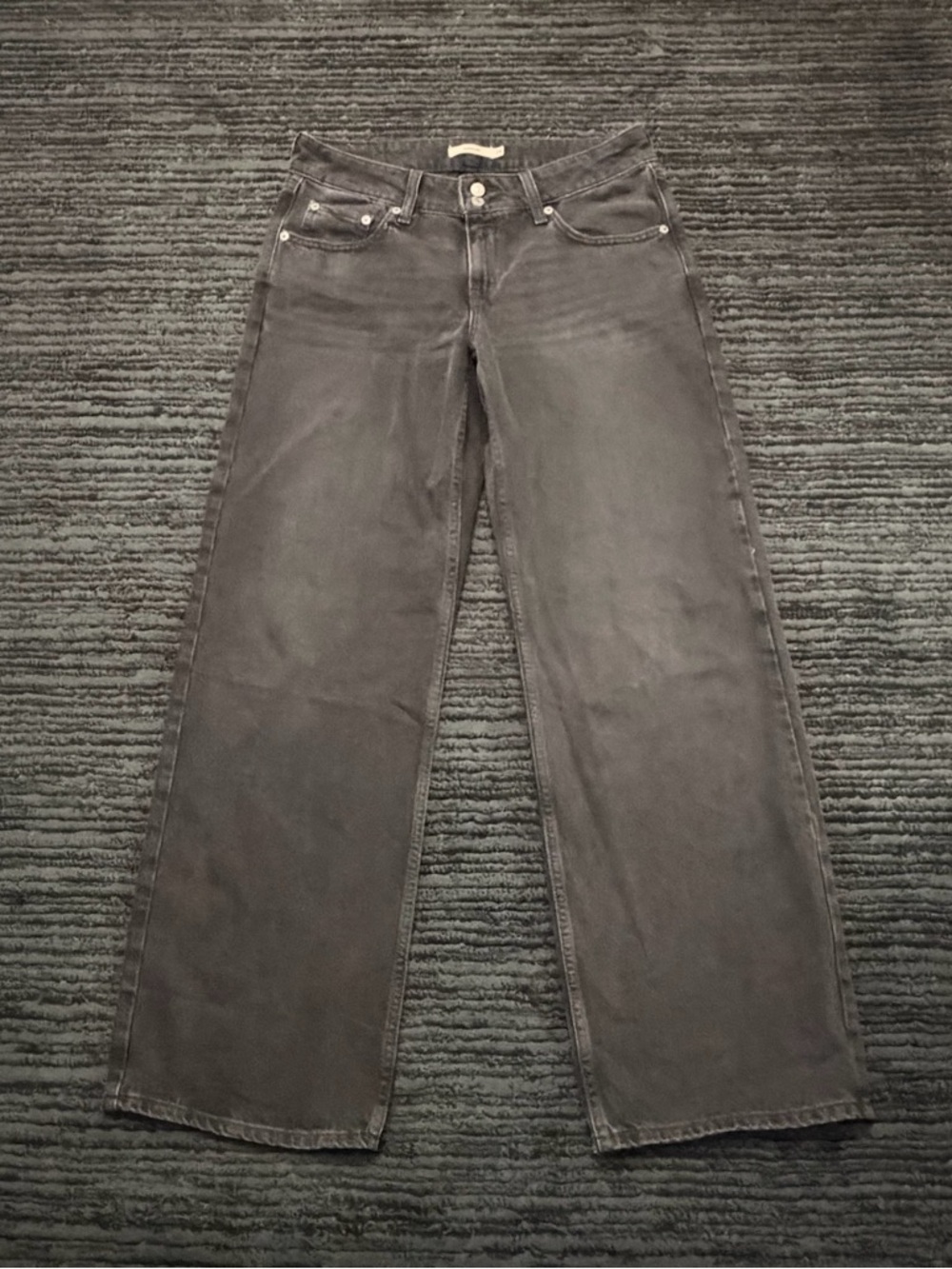 Levi’s Superlow Zip Fly Wide Leg High Rise Black Denim Jeans